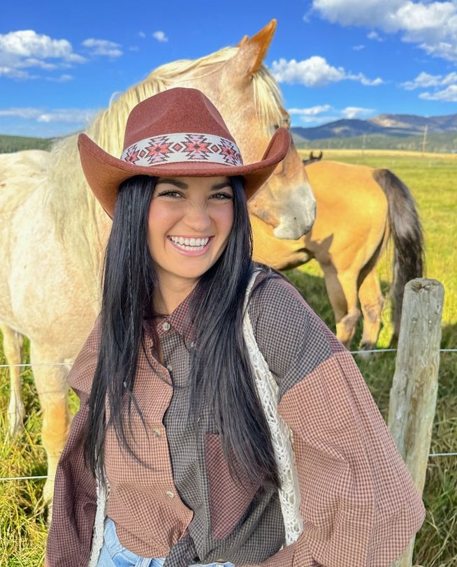 Aztec Vegan Fabric Cowboy Hat