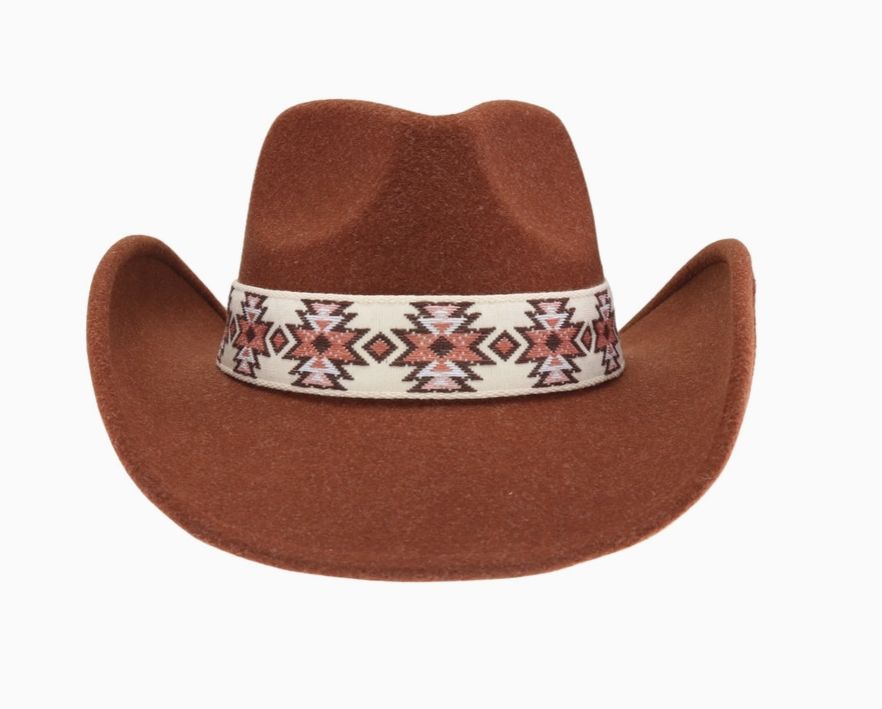Aztec Vegan Fabric Cowboy Hat
