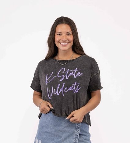 Kansas State Wildcats - Mineral Wash Boyfriend Tee