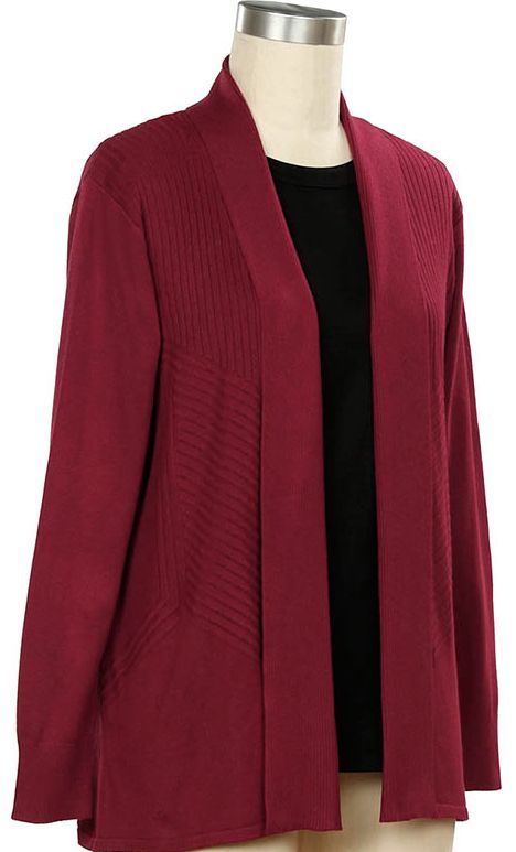 Evie Solid Rib Cardigan Sweater