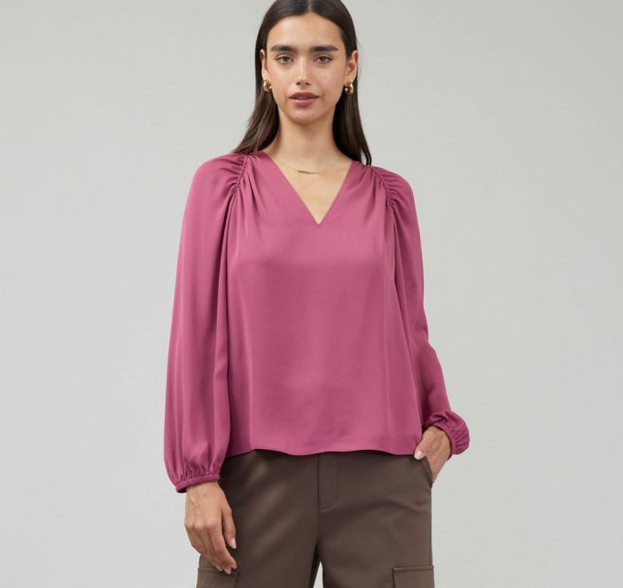 Rouge V-Neck Blouse