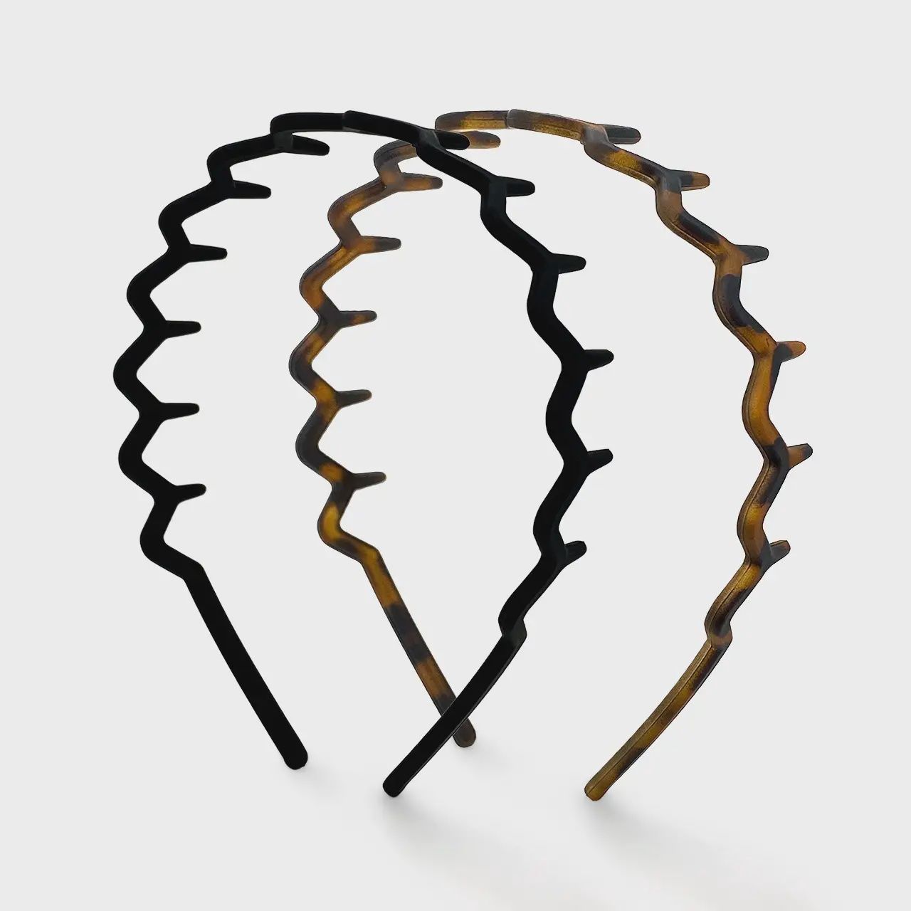 Zig Zag Headband 2pc, Color: Black &amp; Tort