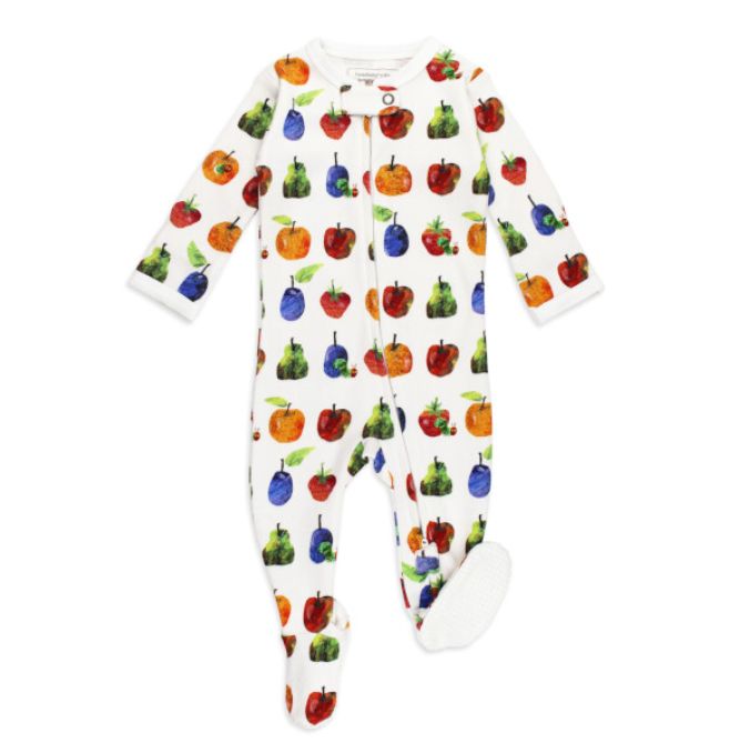 Organic 2-Way Zipper Footies, Size: 0-3M, Color: Fruit