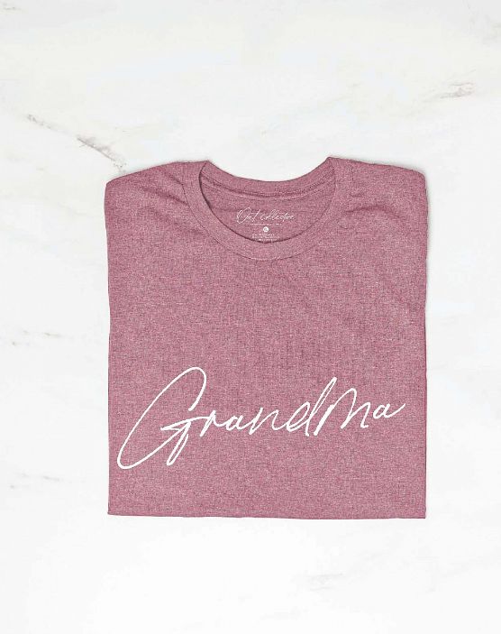 Grandma Graphic T-Shirt, Size: Large, Color: Heather Mauve