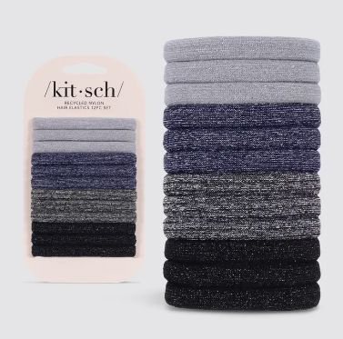 Recycled Nylon Glitter Medium Elastics | 12 pcs