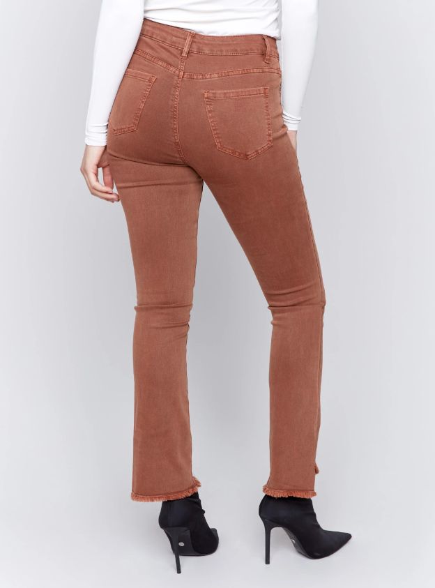 Bootcut Twill Pants w/Asymmetrical Hem - SALE - 40% Off