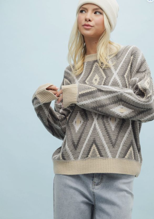 Diamond Jacquard Sweater