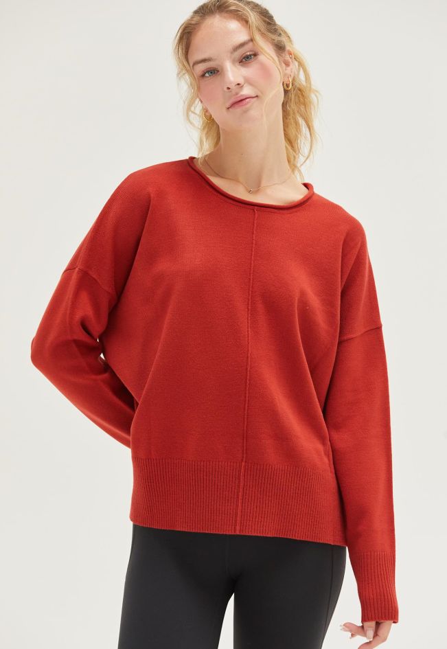 Drop Shoulder Pullover Sweater - SALE - MSRP: $50 - 50% Off