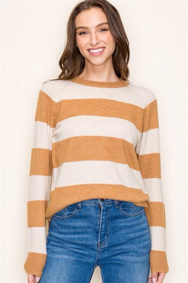 Honey Color Block Sweater