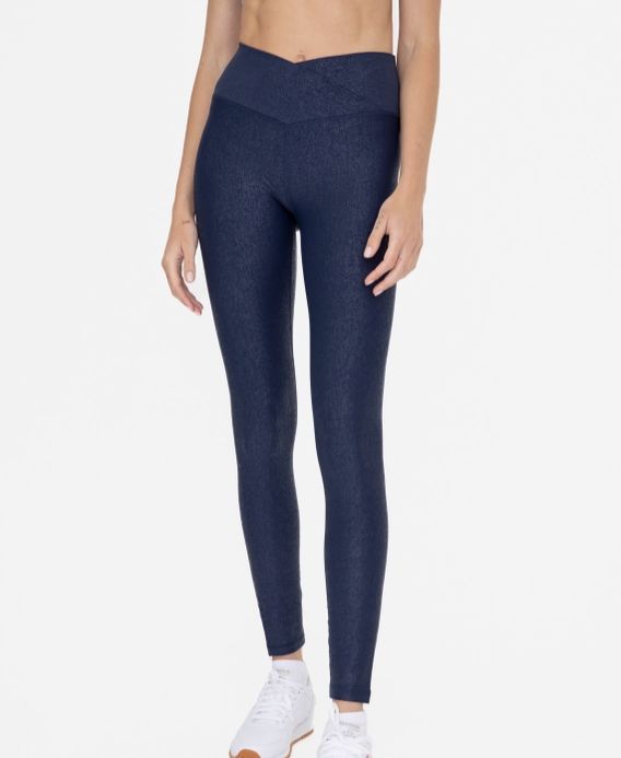 Leather Look Crossover Leggings