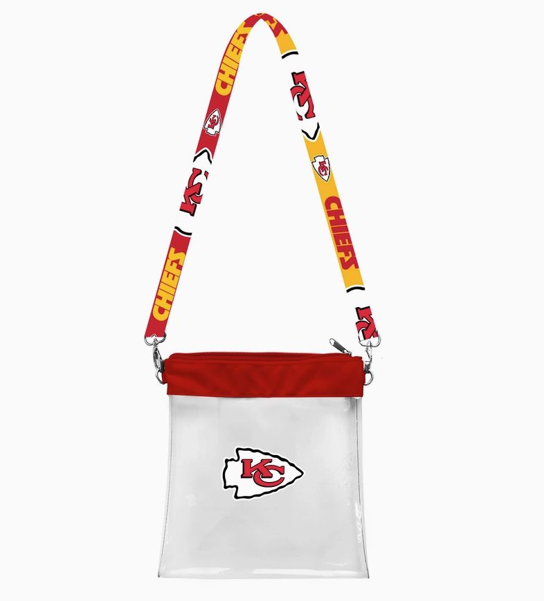 NFL Kansas City Chiefs Clear Pattern Strap Bag