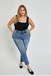High Rise Mom Jean | Plus Size, Color: Medium Wash, Size: 14