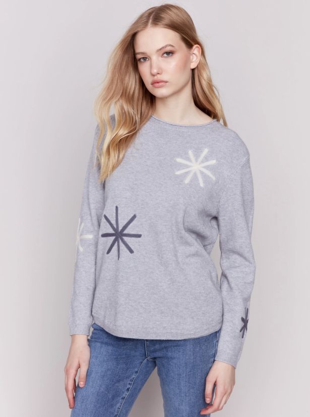 Embroidered Snowflake Sweater - SALE - 20% Off