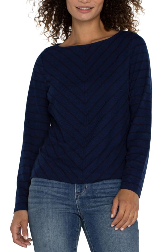 Long Sleeve Miter Knit Top