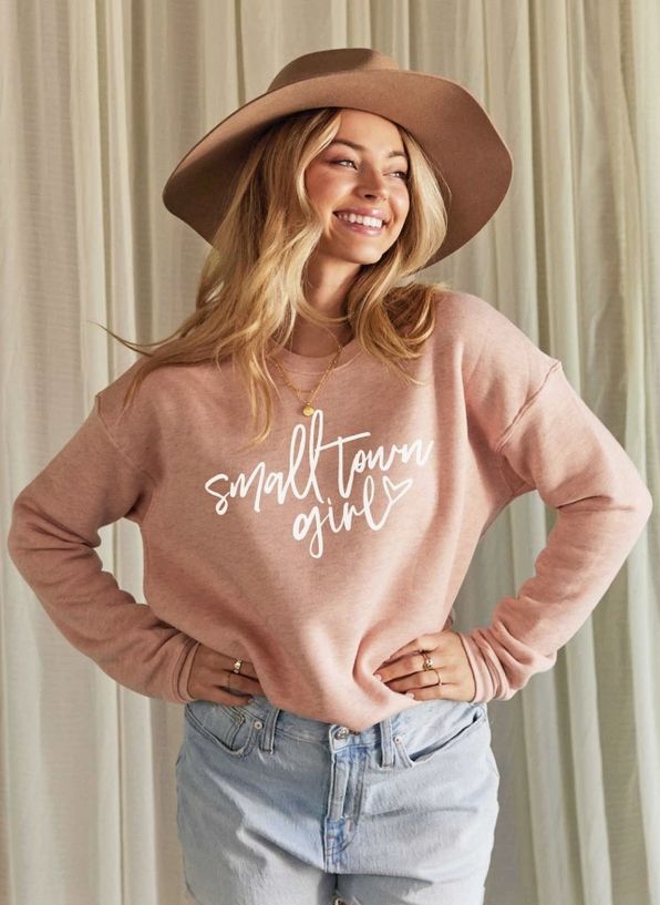 Small Town Girl |Heart | Graphic Sweatshirt