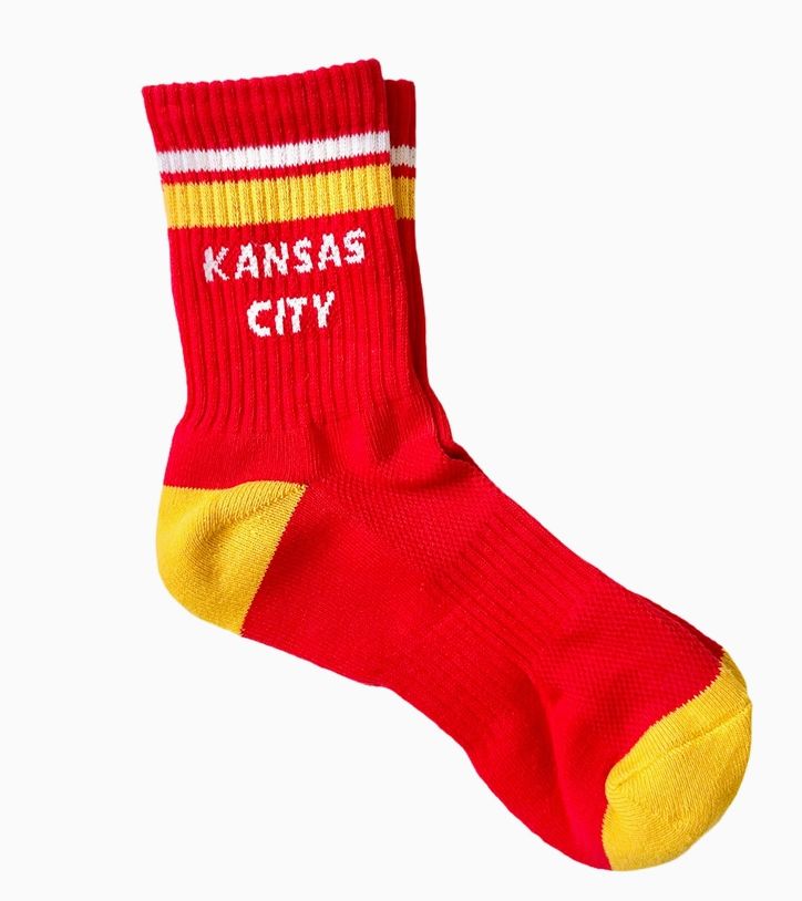 Kansas City Crew Socks, Color: Red &amp; Gold