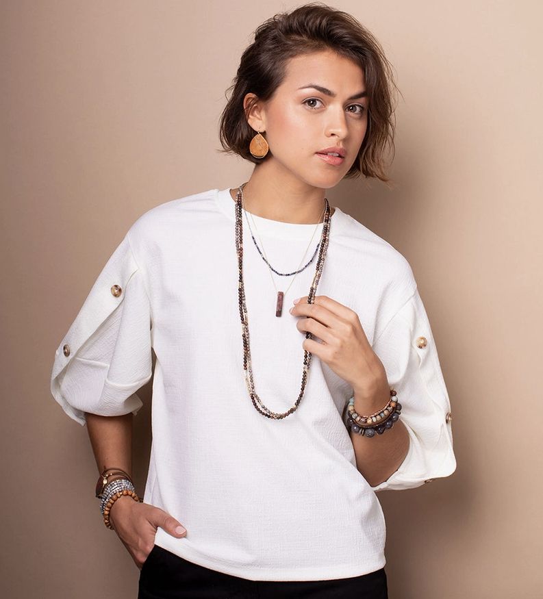 Stone Wrap Necklace/Bracelet