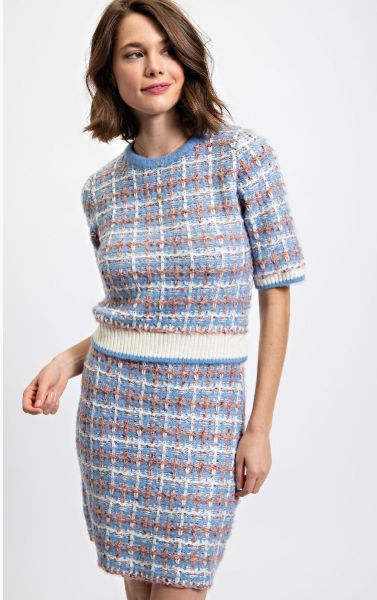 Tweed Sweater Top