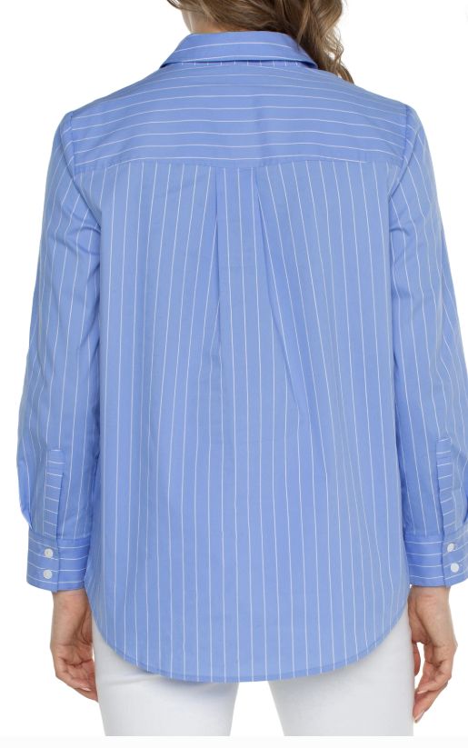 Classic Button Front Poplin Shirt