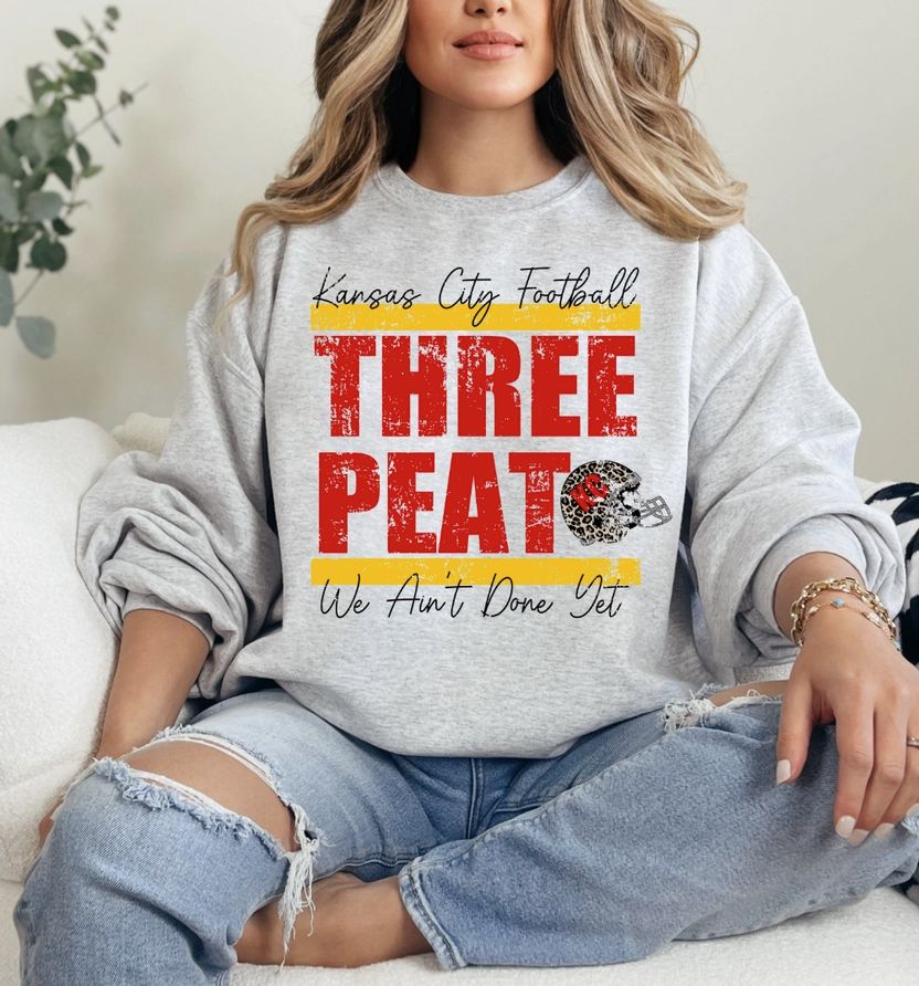 KC Chiefs 3 Peat Sweatshirt - MSRP: $46