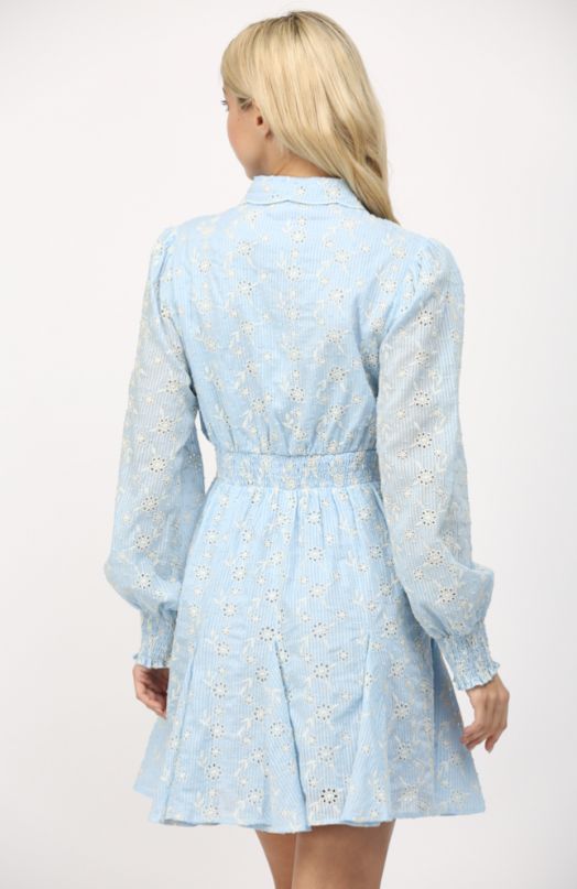 Eyelet Emb Tie Waist Dress | SALE | MSRP: $80 | 40% Off