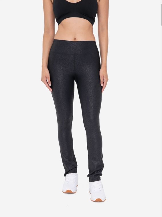 Faux Leather Foil Bootcut Leggings