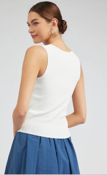 V-Neck Knit Tank Top