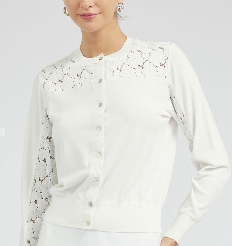 Floral Lace Button Down Cardigan