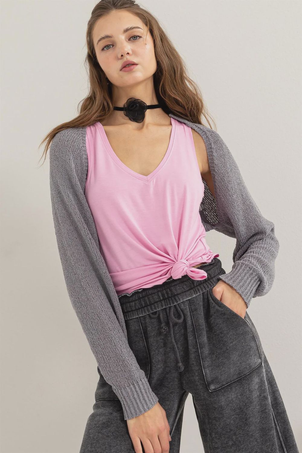 Essential Long Sleeve Knit Bolero
