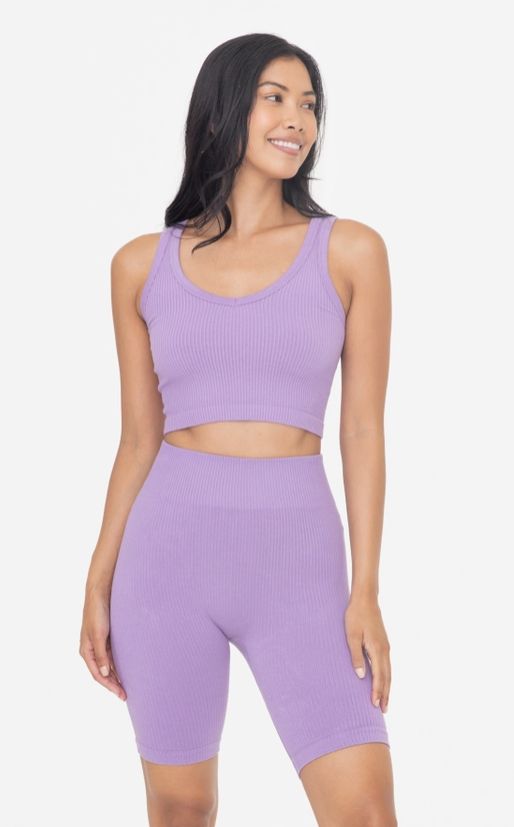 Ribbed Seamless Cropped Tank Top