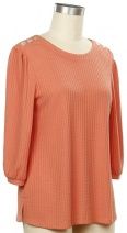 A Cut Above 3/4 Sleeve Solid Top