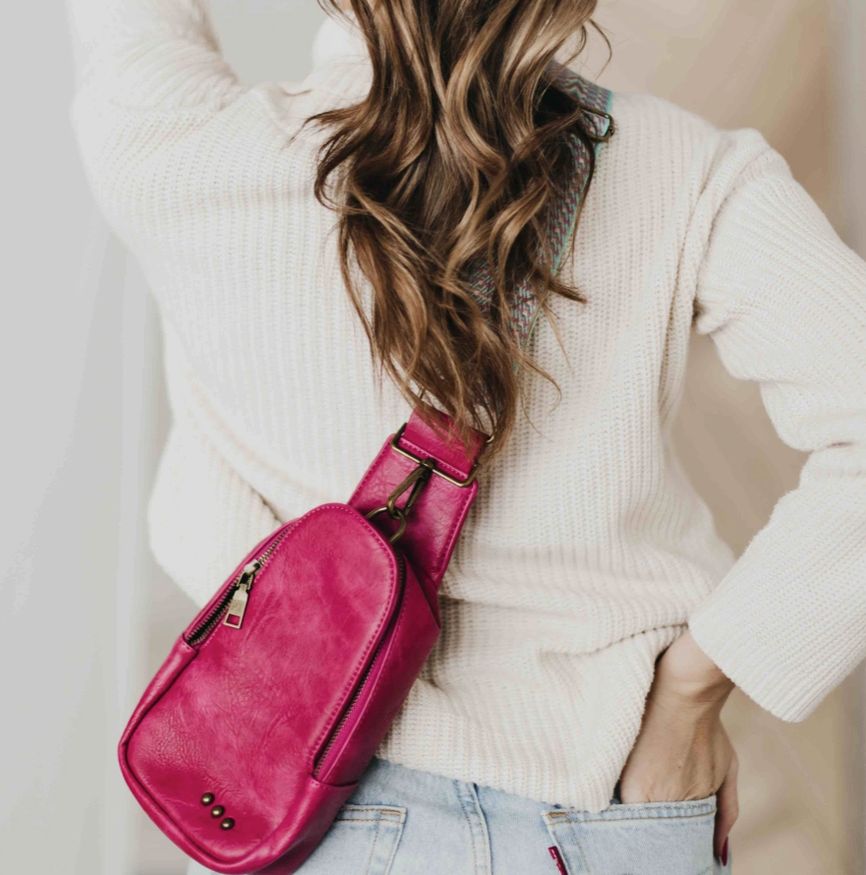 Jordan Sling Bag, Color: Fuchsia