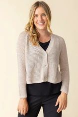 Coastal Crochet Cardigan, Size: Xtra-Small, Color: Oatmeal