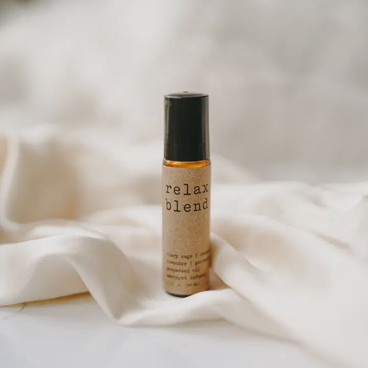 Relax Roller | Made with Essential Oils + Amethyst Crystals, Color: Essential Oils/Amethyst Crystals