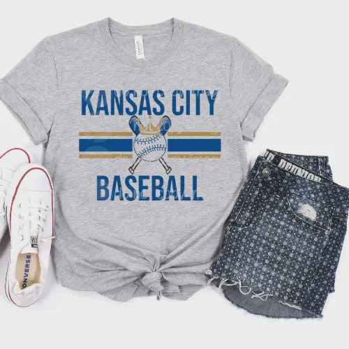 Kansas City Baseball T-Shirt Short Sleeve