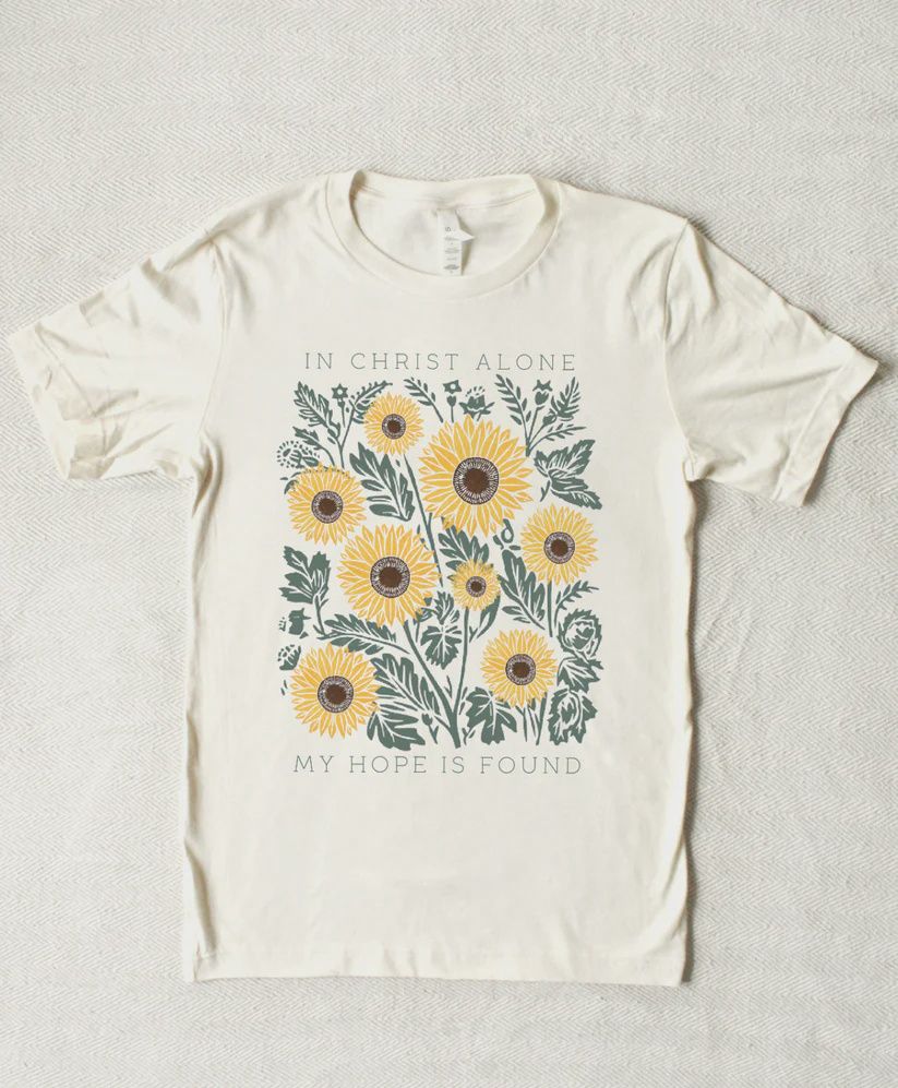 In Christ Alone T-Shirt, Size: Small, Color: Off White