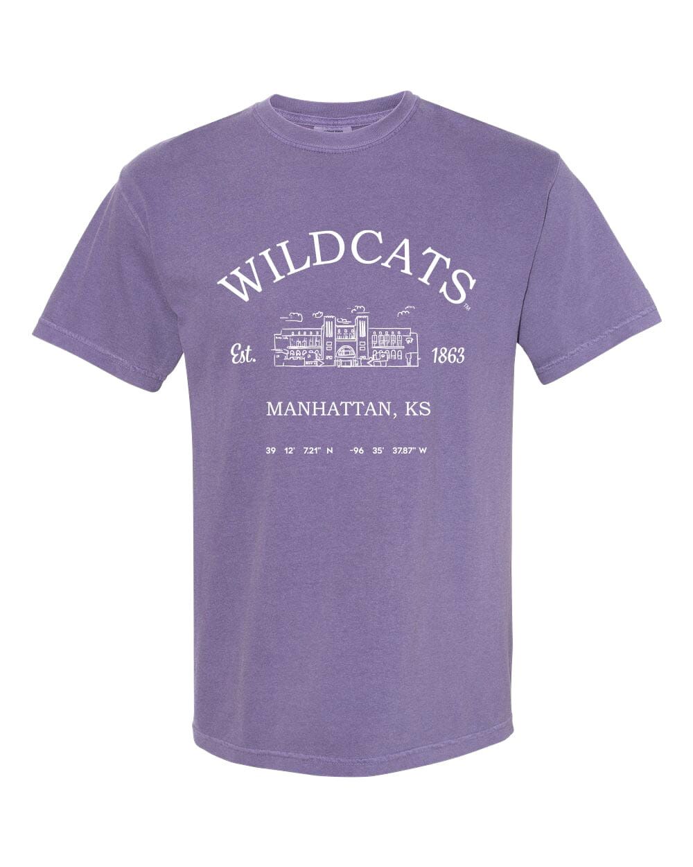 KSU Wildcats Stadium Coordinates Tee, Size: Small, Color: Violet