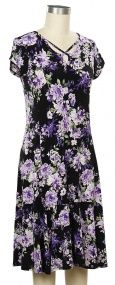 Cap Sleeve Casey Flower Print Dress