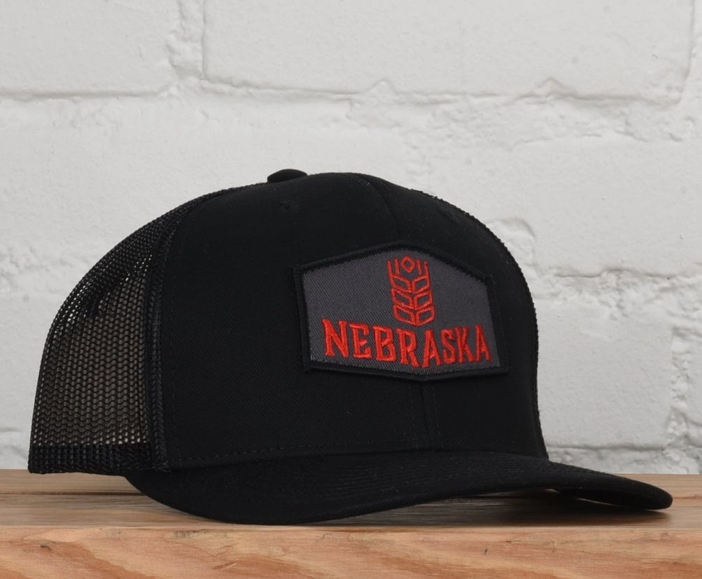 Nebraska Husker Snapback, Color: Black-Yupoong 6606