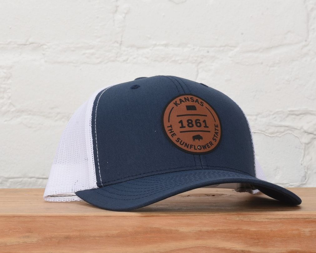 Kansas Sunflower Snapback, Color: Navy/White-Richardson