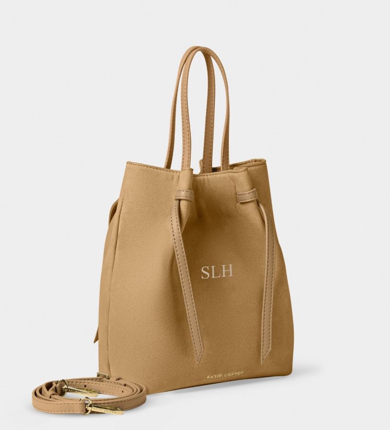Celina Suedette  Bucket Bag, Color: Camel Suede
