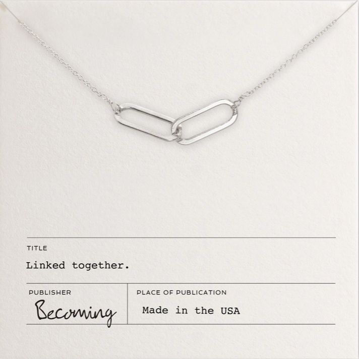 Linked Together Necklace, Color: Sterling Silver