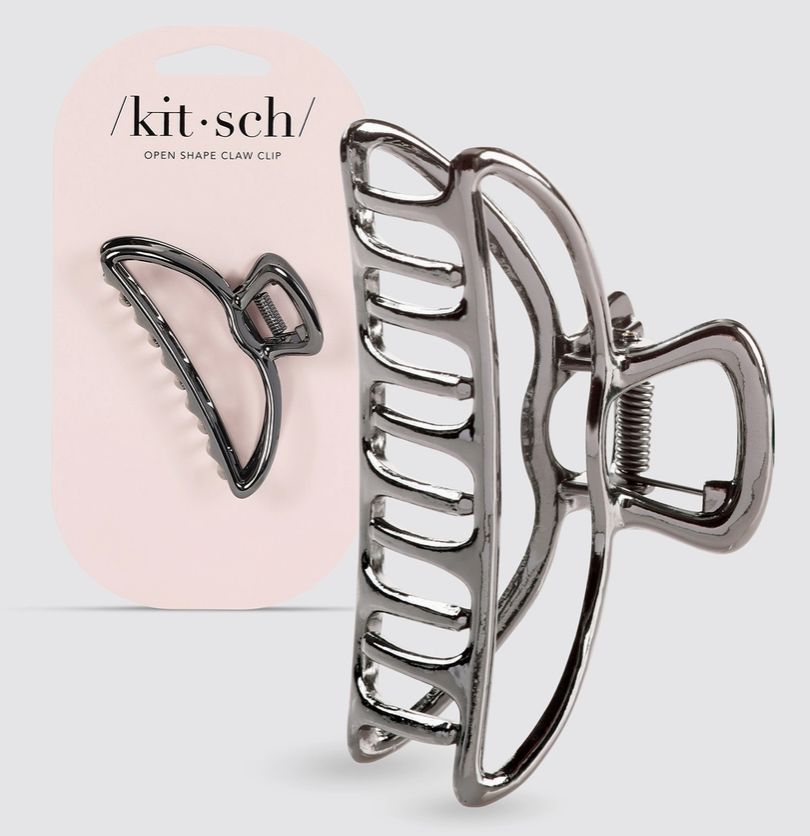 Open Shape Claw Clip, Color: Hematite
