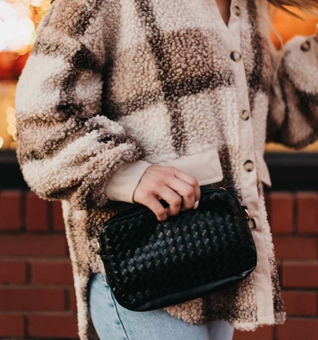 Woven Willow Camera Crossbody Bag