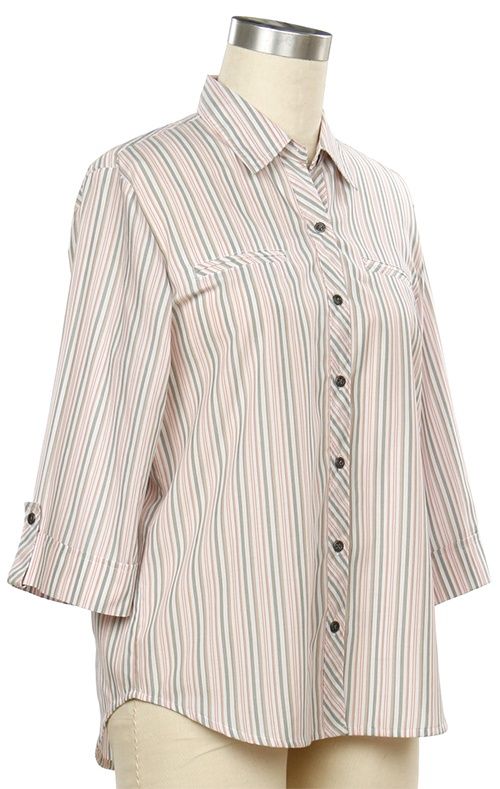 Uptown 3/4 Stripped Blouse