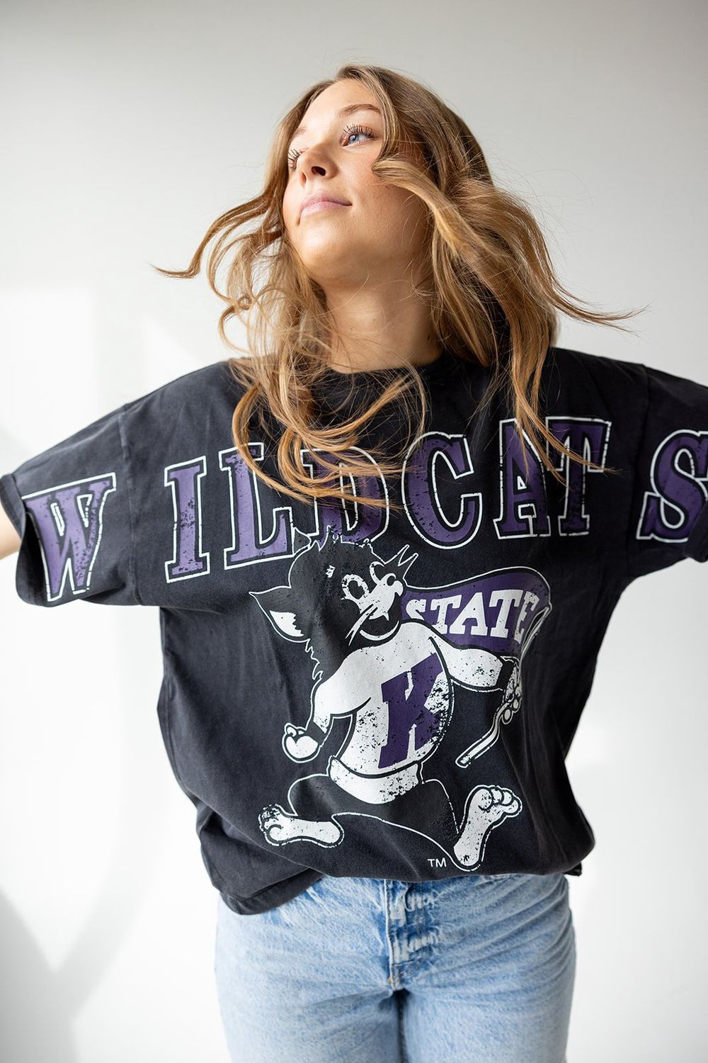 Black Vintage Wildcat Tee