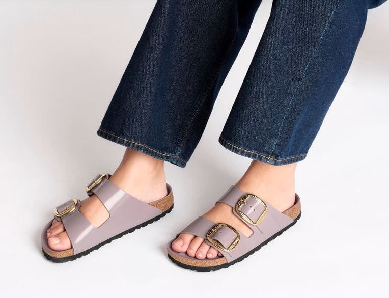Arizona Hammered Big Buckle | Natural Leather Patent