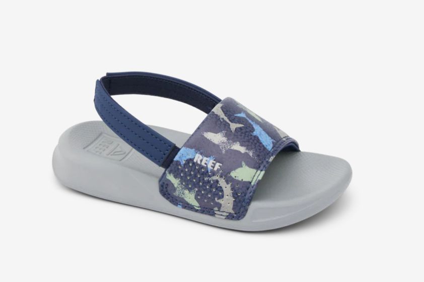Little One Slide, Size: 9, Color: Navy Shark