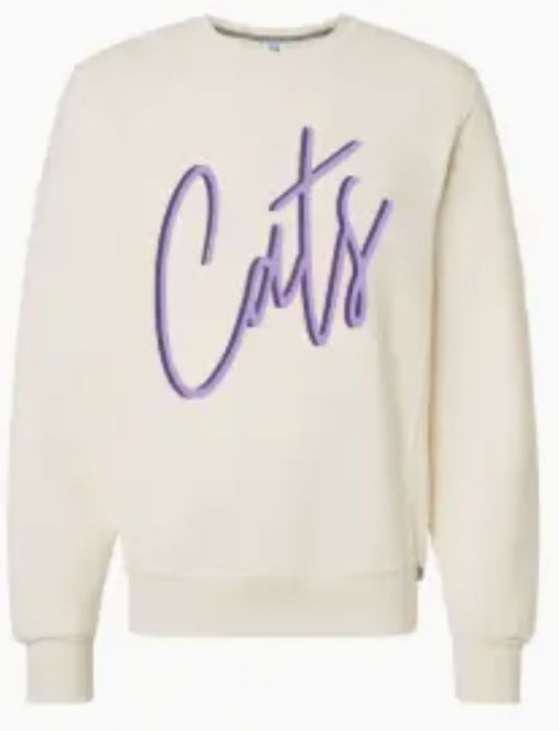 Kansas State - Vintage Cats Script Crew, Size: Small, Color: White
