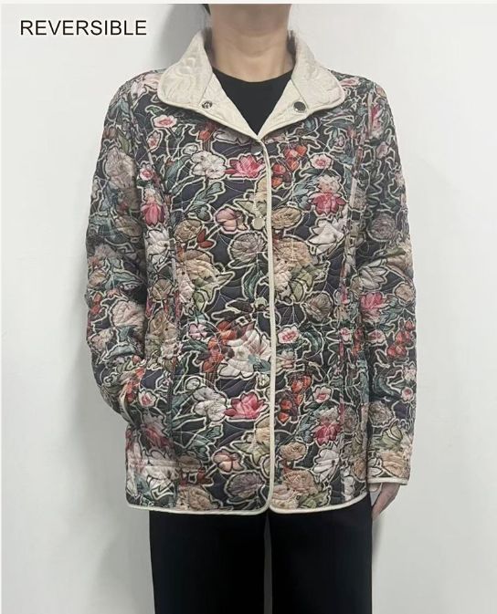 Reversible Floral Parchment Jacket